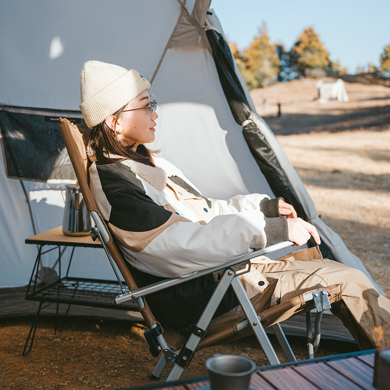 Кресло туристическое Naturehike складное, регулируемое, темно-коричневое, до 140 кг