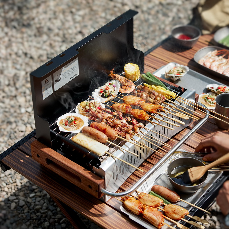 Гриль угольный Naturehike BBQ, черный