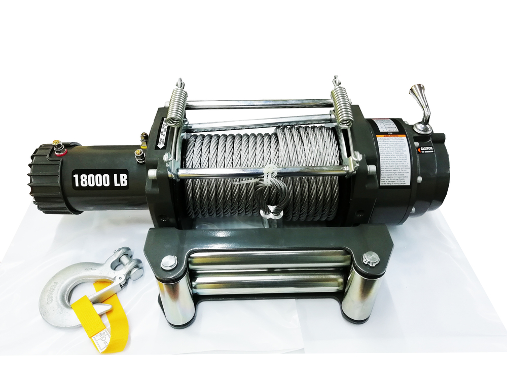 Лебедка автомобильная (индустриальная) 4REVO TRX-18000 24V (стальной трос)