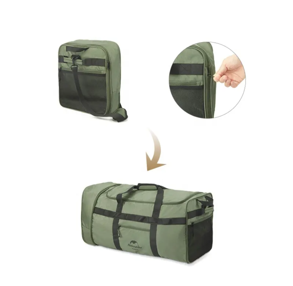 Сумка дорожная Naturehike, с колесами, 88 л., зеленая