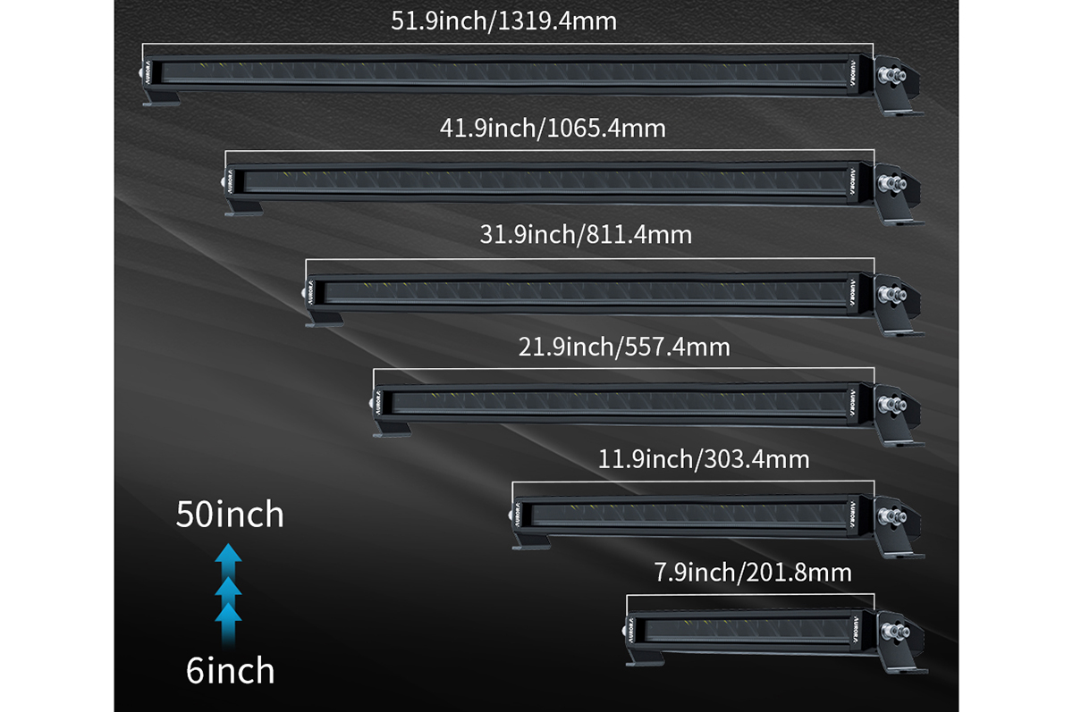 Светодиодная фара водительского света AURORA 1270 мм 250W с RGB подсветкой