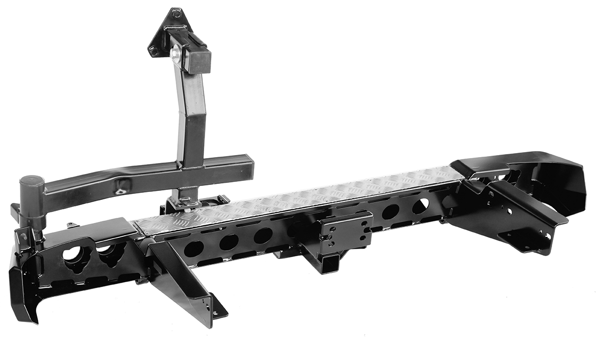 Бампер РИФ задний УАЗ Патриот (пикап) с квадратом под фаркоп, калиткой и фонарями стандарт