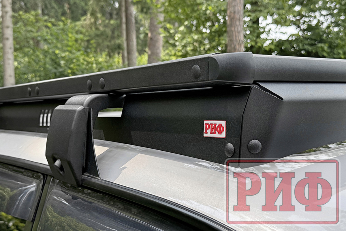 Багажник экспедиционный (платформа) алюминиевый РИФ 1250x2080 мм для Toyota Land Cruiser 80 (с крепежом)