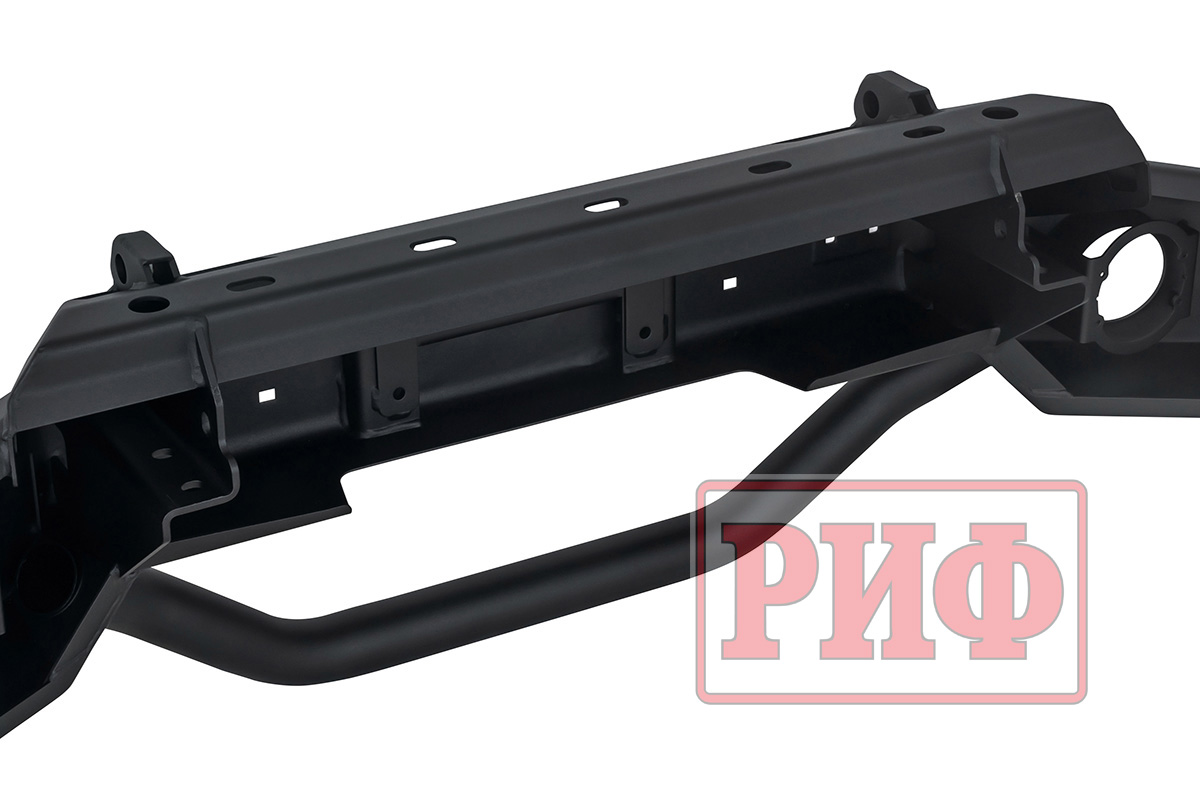 Бампер РИФ силовой передний для ГАЗ Соболь NN 4x4 под штатные фары, с центральной защитной дугой, стандарт