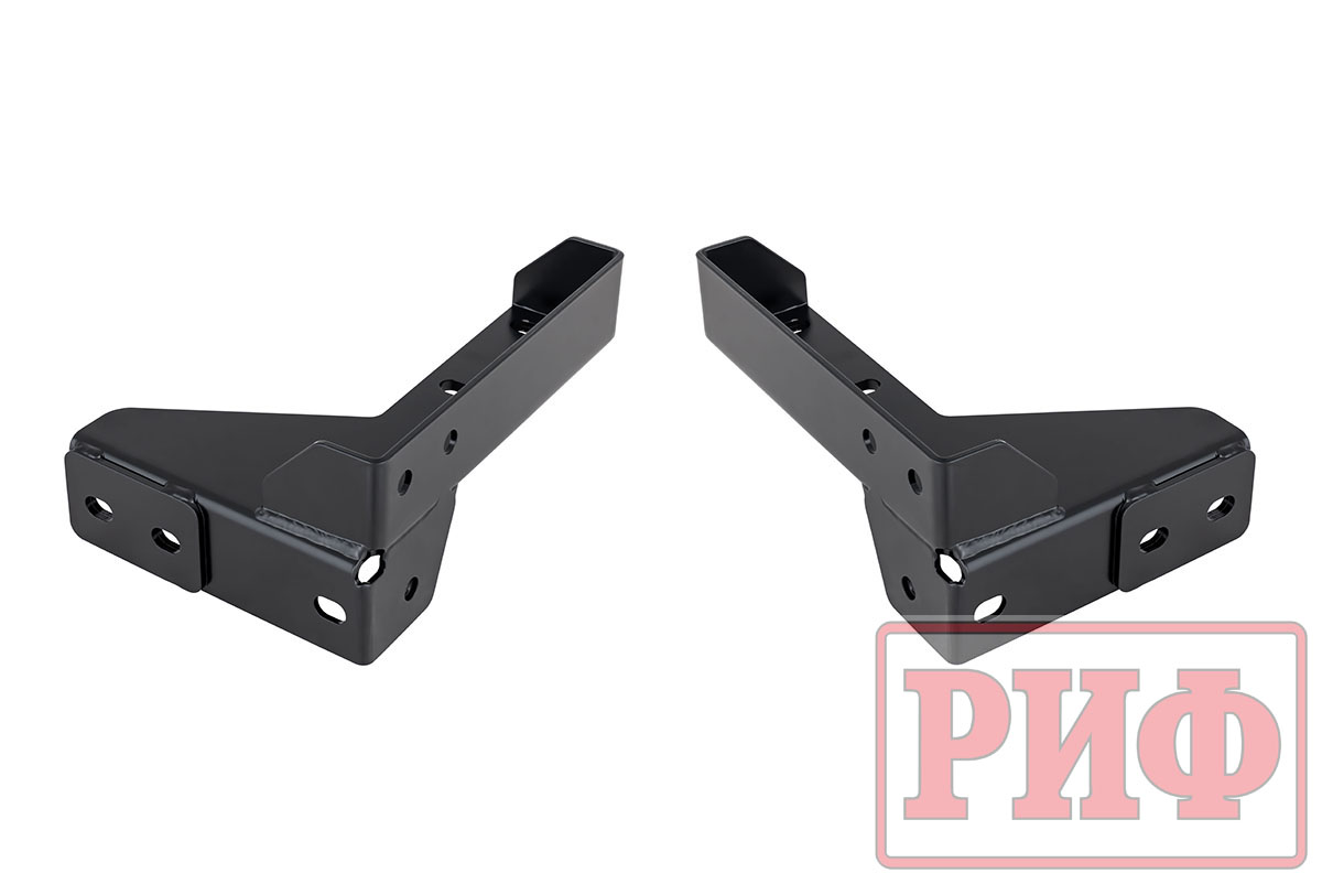 Бампер РИФ силовой задний УАЗ Буханка с фонарями, калиткой, возможностью установки фаркопа, стандарт