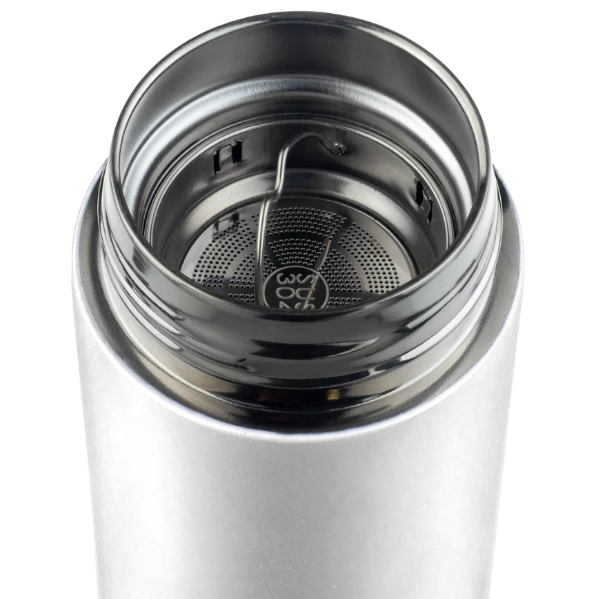 Термос PERFEO 450 мл, с ситечком, белый