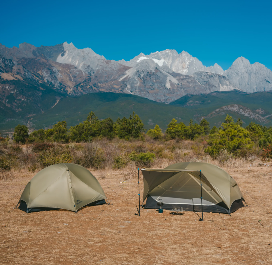 Палатка Naturehike Mongar UL 2-местная, алюминиевый каркас, сверхлегкая, песочная