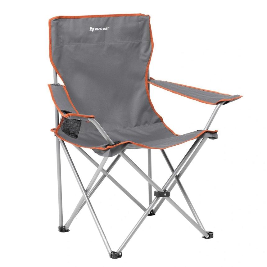 Кресло NISUS складное, до 100 кг., серое