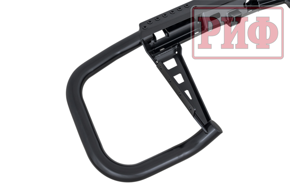 Бампер РИФ силовой задний Mitsubishi Pajero IV c квадратом под фаркоп