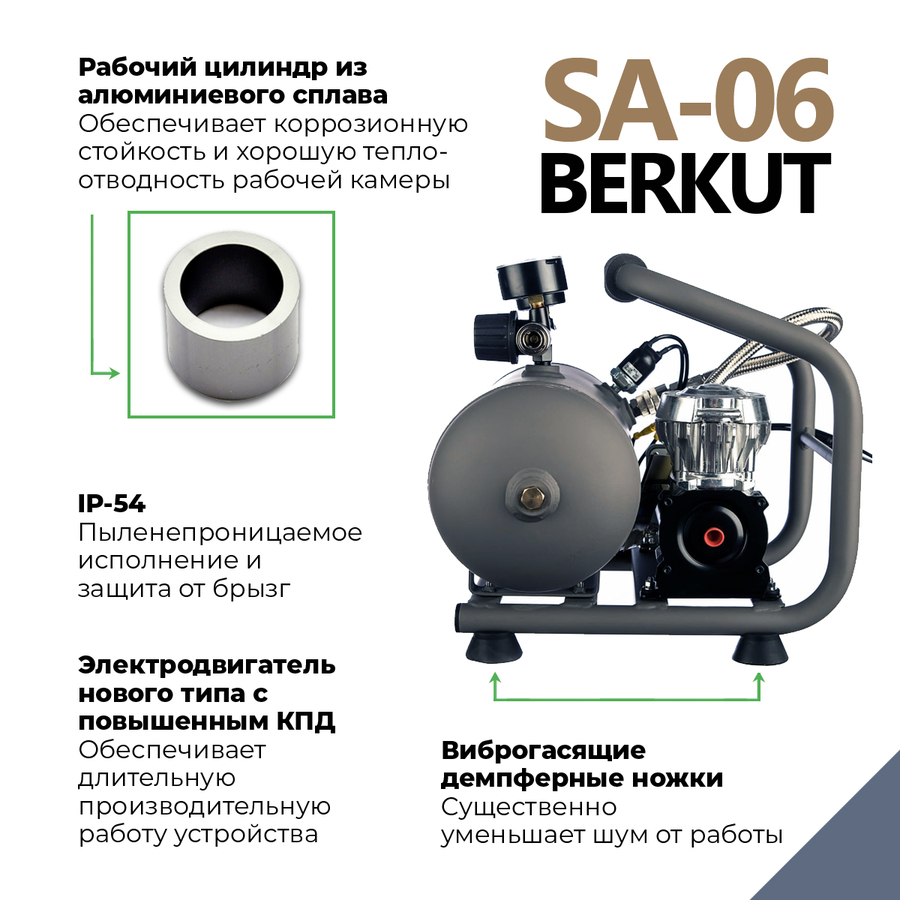 Пневмосистема с ресивером 6л BERKUT SA06