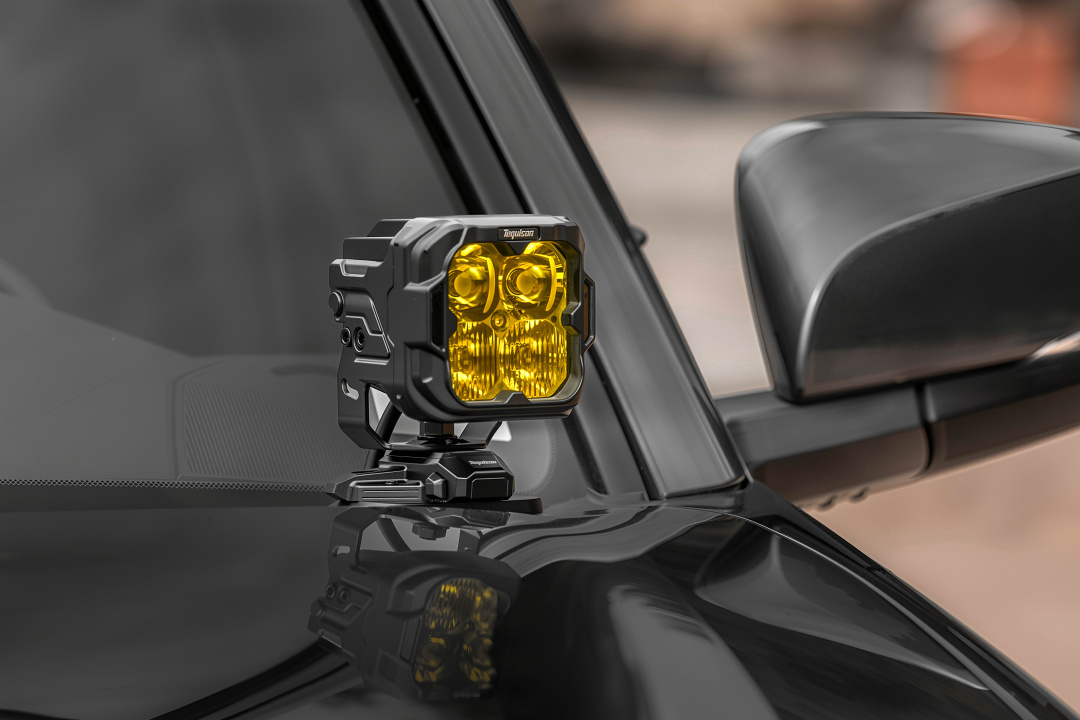 Фара рабочего света (желтый) TENGQIAN 4 диода, (к-т 2 шт.) 