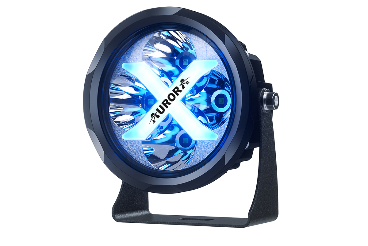 Светодиодные фары дальнего света AURORA 102 мм 40W с RGB подсветкой (комплект 2 шт)