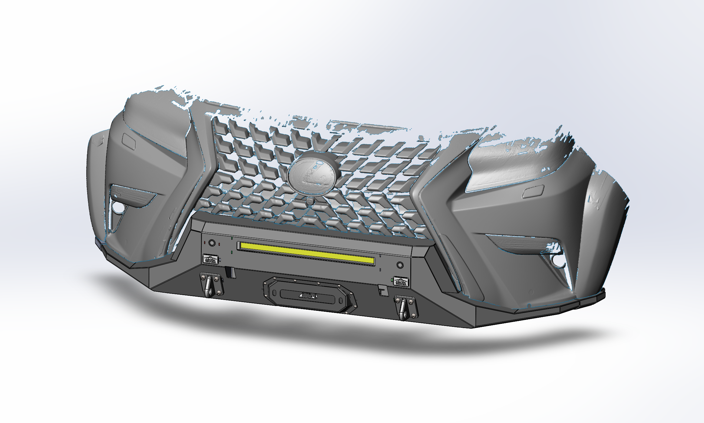 бампер силовой передний GX460 короткий АТ35