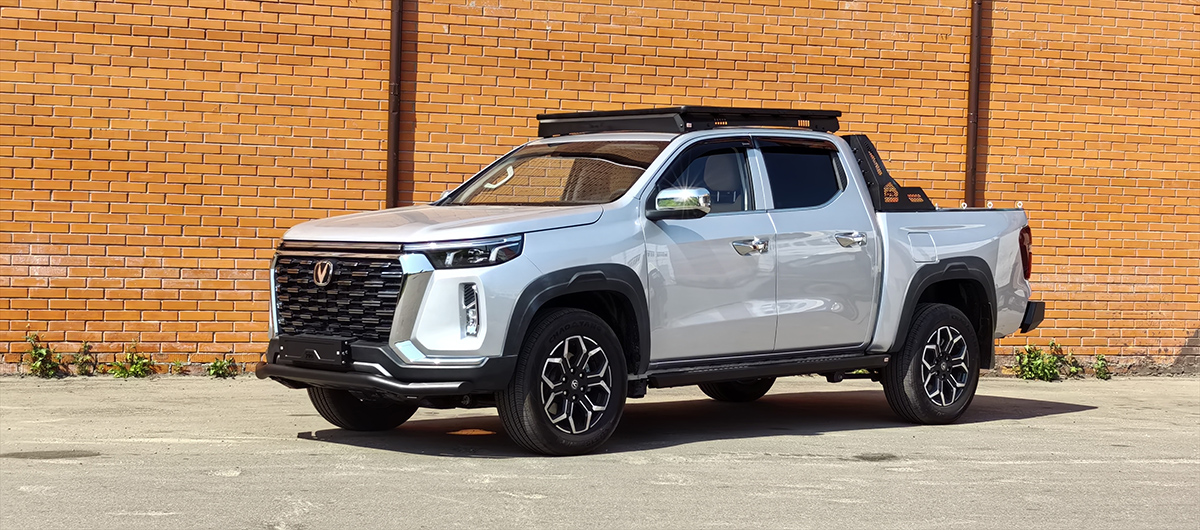 Багажник экспедиционный (платформа) алюминиевый РИФ 1250x1420 мм для Changan Hunter Plus (с крепежом)