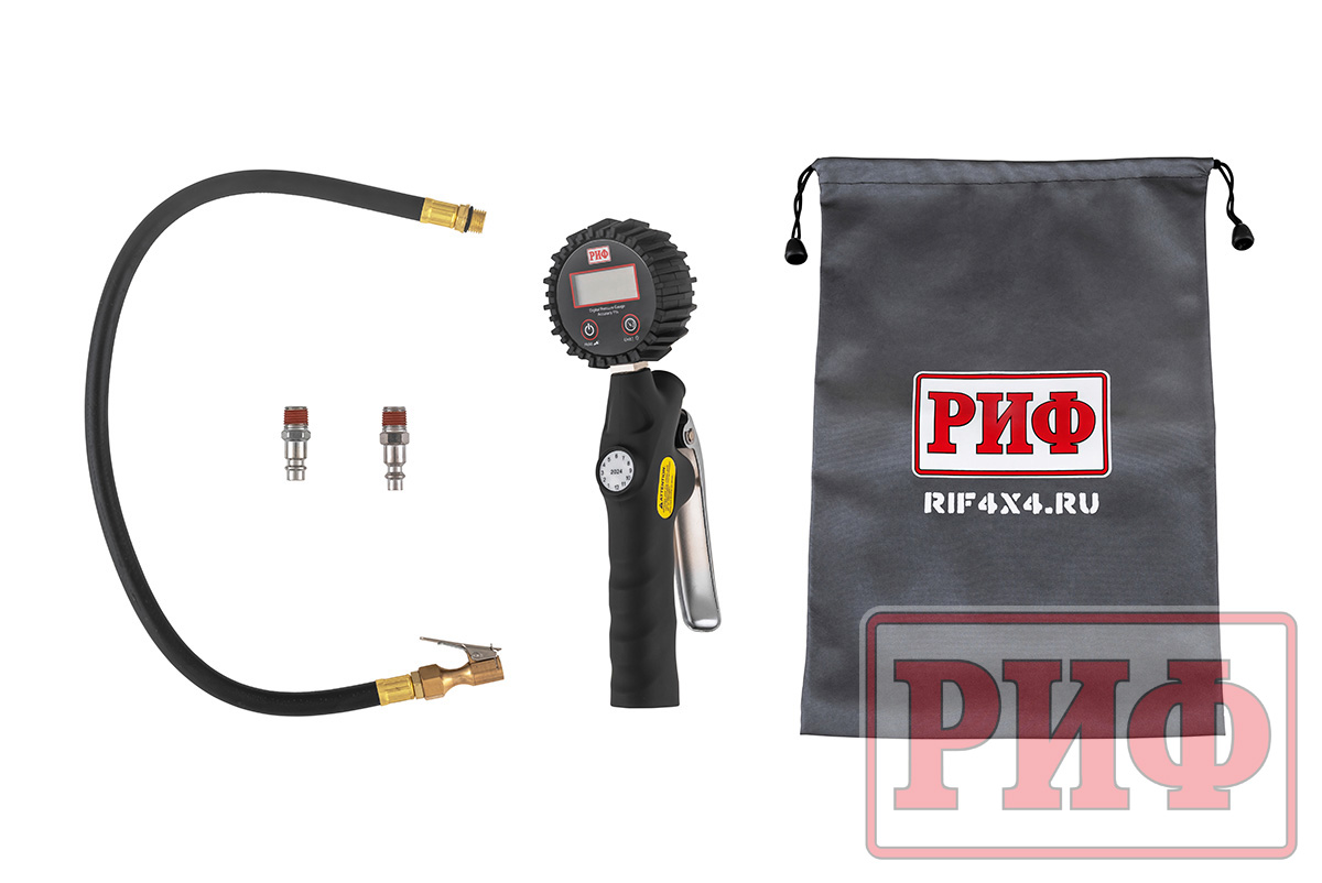 Пистолет для подкачки колес с электронным манометром РИФ от 0,3 до 7 атм.